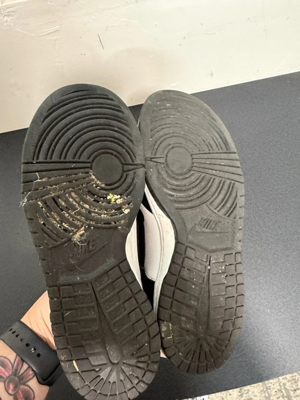 Nike Kids Black and White Low-Top Sneakers